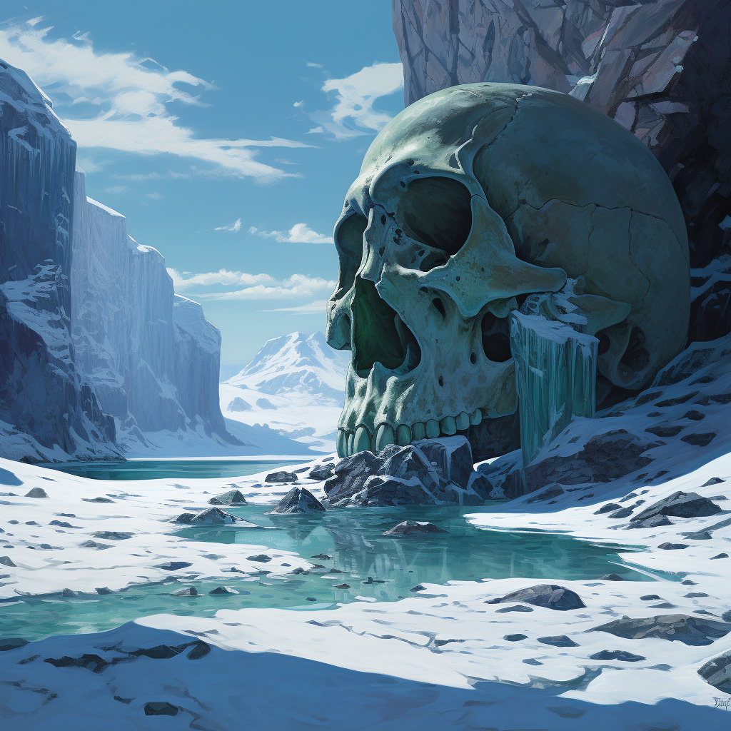 frozen skull